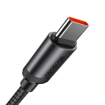 Кабел за данни Mcdodo (CA-4820) - USB-C към Lightning, найлонова оплетка, алуминиева сплав, 36W, 1m - Черен