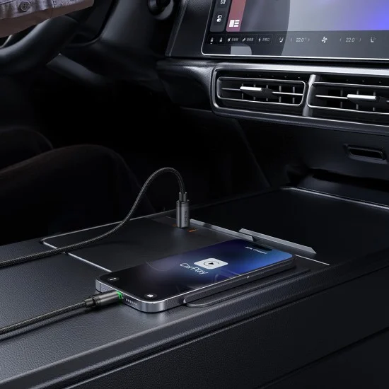 Кабел за данни Mcdodo (CA-4820) - USB-C към Lightning, найлонова оплетка, алуминиева сплав, 36W, 1m - Черен