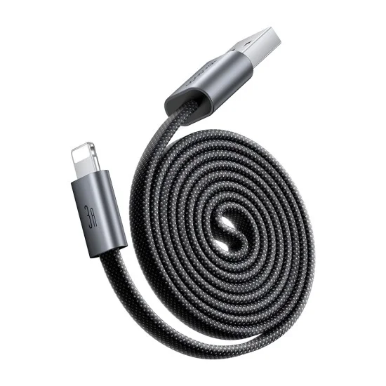 Кабел за данни Mcdodo Self-Winding Series (CA-1160) - USB-A към Lightning, 3A, 1m - Черен