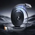 Кабел за данни Mcdodo Self-Winding Series (CA-1200) - USB към Type-C, ултратънък магнитен, 6A, 1m - Черен