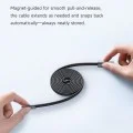 Кабел за данни Mcdodo Self-Winding Series (CA-1200) - USB към Type-C, ултратънък магнитен, 6A, 1m - Черен