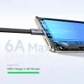 Кабел за данни Mcdodo Self-Winding Series (CA-1200) - USB към Type-C, ултратънък магнитен, 6A, 1m - Черен