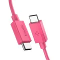 Кабел за данни Spigen Data Cable Essential EB6010CC - Type-C към Type-C, 60W, 1m - Розов