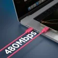 Кабел за данни Spigen Data Cable Essential EB6010CC - Type-C към Type-C, 60W, 1m - Розов
