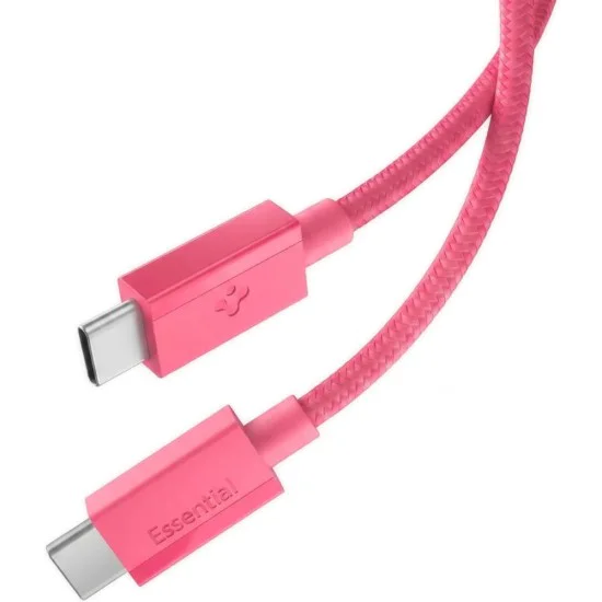 Кабел за данни Spigen Data Cable Essential EB6010CC - Type-C към Type-C, 60W, 1m - Розов