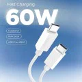 Кабел за данни Spigen Data Cable Essential EB6015CC - Type-C към Type-C, 60W - Бял