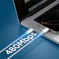 Кабел за данни Spigen Data Cable Essential EB6015CC - Type-C към Type-C, 60W - Бял