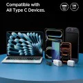 Кабел за данни Spigen Data Cable Essential EB6015CC - Type-C към Type-C, 60W - Черен