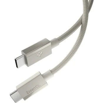 Кабел за данни Spigen Data Cable Essential EB6015CC - Type-C към Type-C, 60W - Естествен титан