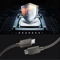 Кабел за данни Spigen Data Cable Essential EB6015CC - Type-C към Type-C, 60W - Сив (Gunmetal)