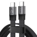 Кабел за данни Techsuit Premium Data Cable ElysiumSync Pro (CX1) - Type-C към Type-C, PD240W, USB4.0 Gen 4, 40Gbps, 8K@60Hz, 1m - Сив