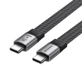 Кабел за данни Techsuit Premium Data Cable ElysiumSync Pro (CX1) - Type-C към Type-C, PD240W, USB4.0 Gen 4, 40Gbps, 8K@60Hz, 1m - Сив