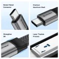 Кабел за данни Techsuit Premium Data Cable ElysiumSync Pro (CX1) - Type-C към Type-C, PD240W, USB4.0 Gen 4, 40Gbps, 8K@60Hz, 1m - Сив