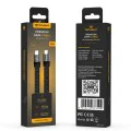 Кабел за данни Techsuit Premium Data Cable ElysiumSync Pro (CX1) - Type-C към Type-C, PD240W, USB4.0 Gen 4, 40Gbps, 8K@60Hz, 1m - Сив