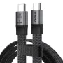 Кабел за данни Techsuit Premium Data Cable ElysiumSync Pro (CX1) - Type-C към Type-C, PD240W, USB4.0 Gen 4, 40Gbps, 8K@60Hz, 1m - Сив
