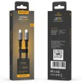 Кабел за данни Techsuit Premium Data Cable TitanSync Pro (CX2) - Type-C към Type-C, PD240W, 480Mbps, E-marker Chip, 2m - Сив