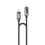 Кабел за данни Yesido (CA199) - USB-C към Lightning, 27W, 3A, 1.2m, цинкова сплав, оплетена оплетка - Черен