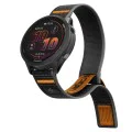 Каишка 22mm за Garmin Venu 2/3/4 (45mm), Forerunner 255/265 - Spigen Athlex Air - Черна / Оранжева