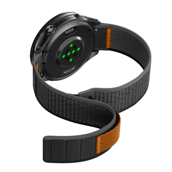 Каишка 22mm за Garmin Venu 2/3/4 (45mm), Forerunner 255/265 - Spigen Athlex Air - Черна / Оранжева