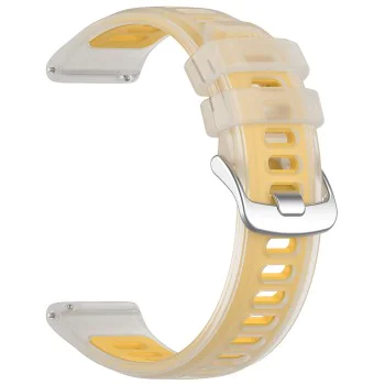 Каишка 22mm за Samsung Galaxy Watch (46mm), Huawei Watch GT/GT 2 (46mm) - Techsuit Watchband (W084) - Жълта