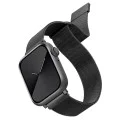 Каишка за Apple Watch 1/2/3/4/5/6/7/8/9/10/11/SE/SE 2/SE 3 (38/40/41/42mm) - UNIQ Dante Series - Графит