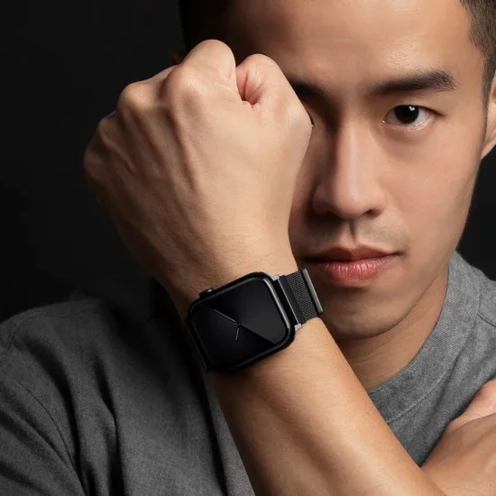 Каишка за Apple Watch 1/2/3/4/5/6/7/8/9/10/11/SE/SE 2/SE 3 (38/40/41/42mm) - UNIQ Dante Series - Графит