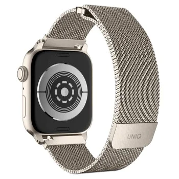 Каишка за Apple Watch 1/2/3/4/5/6/7/8/9/10/11/SE/SE 2/SE 3 (38/40/41/42mm) - UNIQ Dante Series - Звездна светлина (Starlight)