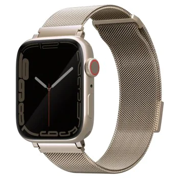 Каишка за Apple Watch 1/2/3/4/5/6/7/8/9/10/11/SE/SE 2/SE 3 (38/40/41/42mm) - UNIQ Dante Series - Звездна светлина (Starlight)