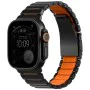 Каишка за Apple Watch 1/2/3/4/5/6/7/8/9/10/11/SE/SE 2/SE 3/Ultra/2/3 (42/44/45/46/49mm) - UNIQ Strova Flex Series - Черен / Оранжев