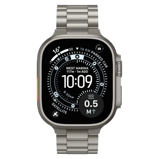 Каишка за Apple Watch 12/11/10/9/8/7/SE (3/2/1 Gen)/6/5/4 (44/45mm) / Ultra 4/3/2/1 (46/49mm) Modern Fit (AMP09105) - Spigen - Натурален