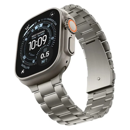 Каишка за Apple Watch 12/11/10/9/8/7/SE (3/2/1 Gen)/6/5/4 (44/45mm) / Ultra 4/3/2/1 (46/49mm) Modern Fit (AMP09105) - Spigen - Натурален