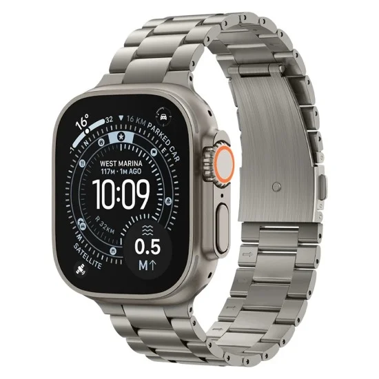 Каишка за Apple Watch 12/11/10/9/8/7/SE (3/2/1 Gen)/6/5/4 (44/45mm) / Ultra 4/3/2/1 (46/49mm) Modern Fit (AMP09105) - Spigen - Натурален