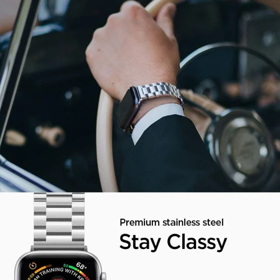 Каишка за Apple Watch 12/11/10/9/8/7/SE (3/2/1 Gen)/6/5/4 (44/45mm) / Ultra 4/3/2/1 (46/49mm) Modern Fit (AMP09105) - Spigen - Натурален