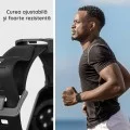 Каишка за Apple Watch 12/11/10/9/8/7/SE (3/2/1 Gen)/6/5/4 / Ultra 4/3/2/1 (44/45/46/49mm) Rugged Band (AMP02854) - Spigen - Матиран черен