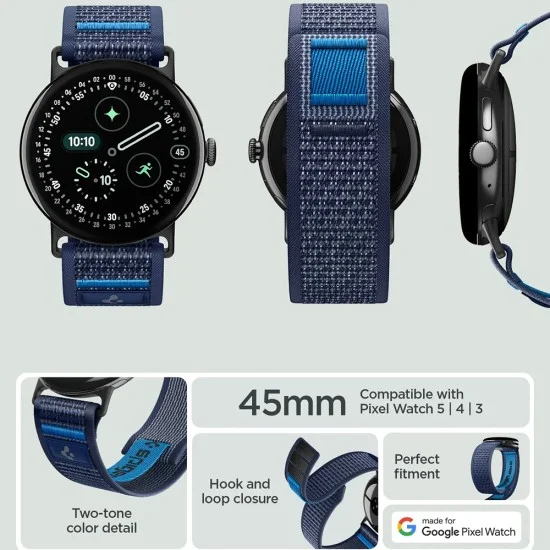 Каишка Spigen Athlex Air (AMP11748) - Google Pixel Watch 5 / Watch 4 / Watch 3 45mm - Тъмно син