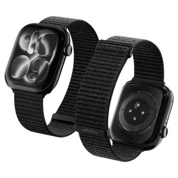 Каишка Spigen - Band WBF01 (AMP11833) - Apple Watch 11/10/9/8/7/SE(3/2/1 Gen)/6/5/4/(44mm/45mm)/Ultra 3/2/1 (46mm/49mm) - Черен