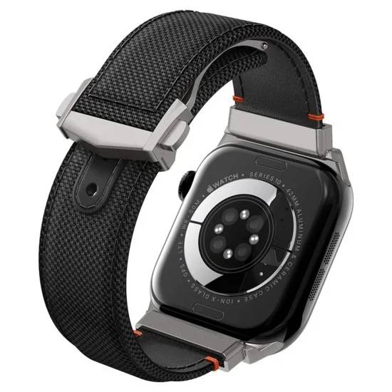 Каишка Spigen - Classic Fit (AMP09304) - Apple Watch 12/11/10/9/8/7/SE (3/2/1 Gen)/6/5/4/(44/45mm)/ Ultra 4/3/2/1 (46/49mm) - Черен