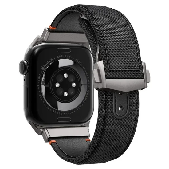 Каишка Spigen - Classic Fit (AMP09304) - Apple Watch 12/11/10/9/8/7/SE (3/2/1 Gen)/6/5/4/(44/45mm)/ Ultra 4/3/2/1 (46/49mm) - Черен