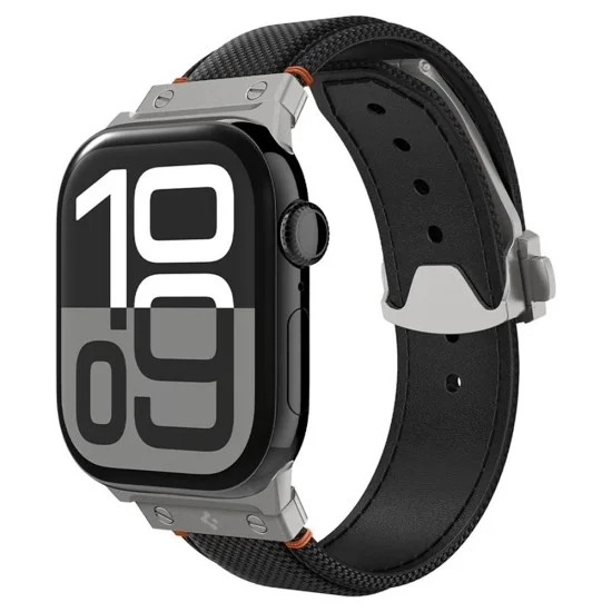 Каишка Spigen - Classic Fit (AMP09304) - Apple Watch 12/11/10/9/8/7/SE (3/2/1 Gen)/6/5/4/(44/45mm)/ Ultra 4/3/2/1 (46/49mm) - Черен