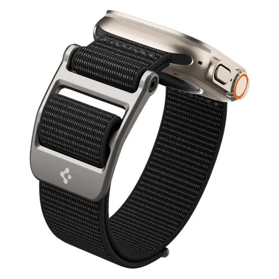 Каишка Spigen - DuraPro Flex (AMP02465) - Apple Watch 12/11/10/9/8/7/SE (3/2/1 Gen)/6/5/4/(44/45mm)/ Ultra 4/3/2/1 (46/49mm) - Черен