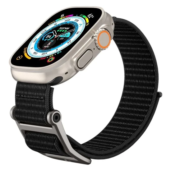 Каишка Spigen - DuraPro Flex (AMP02465) - Apple Watch 12/11/10/9/8/7/SE (3/2/1 Gen)/6/5/4/(44/45mm)/ Ultra 4/3/2/1 (46/49mm) - Черен