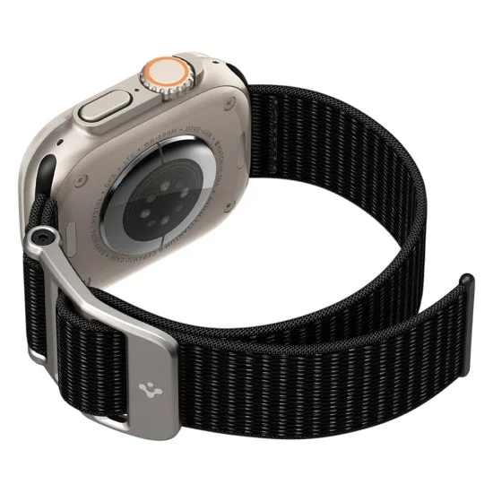 Каишка Spigen - DuraPro Flex (AMP02465) - Apple Watch 12/11/10/9/8/7/SE (3/2/1 Gen)/6/5/4/(44/45mm)/ Ultra 4/3/2/1 (46/49mm) - Черен