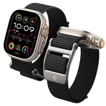 Каишка Spigen - DuraPro Flex (AMP02465) - Apple Watch 12/11/10/9/8/7/SE (3/2/1 Gen)/6/5/4/(44/45mm)/ Ultra 4/3/2/1 (46/49mm) - Черен