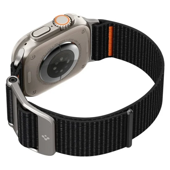 Каишка Spigen DuraPro Flex (AMP05981) - Apple Watch 12 / 11 / 10 / 9 / 8 / 7 / SE (3/2/1 Gen) / 6 / 5 / 4 / (44/45mm) / Ultra 4 / 3 / 2 / 1 (46/49mm) - Черен