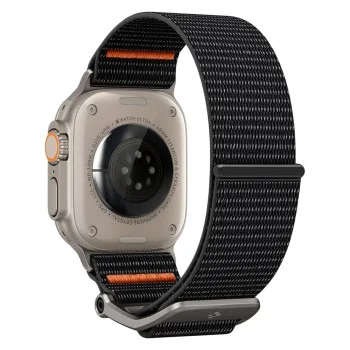 Каишка Spigen DuraPro Flex (AMP05981) - Apple Watch 12 / 11 / 10 / 9 / 8 / 7 / SE (3/2/1 Gen) / 6 / 5 / 4 / (44/45mm) / Ultra 4 / 3 / 2 / 1 (46/49mm) - Черен