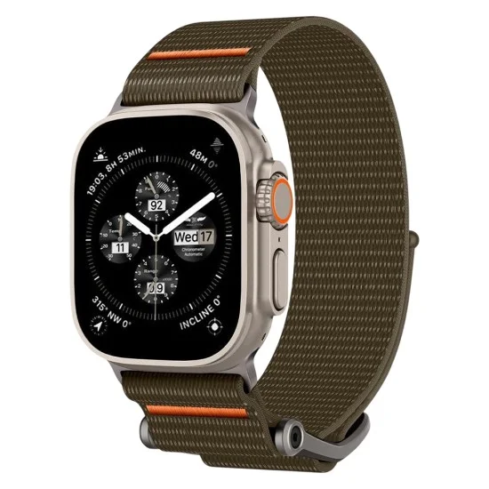 Каишка Spigen DuraPro Flex (AMP05982) - Apple Watch 12 / 11 / 10 / 9 / 8 / 7 / SE (3/2/1 Gen) / 6 / 5 / 4 / (44/45mm) / Ultra 4 / 3 / 2 / 1 (46/49mm) - Каки