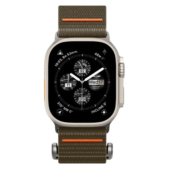Каишка Spigen DuraPro Flex (AMP05982) - Apple Watch 12 / 11 / 10 / 9 / 8 / 7 / SE (3/2/1 Gen) / 6 / 5 / 4 / (44/45mm) / Ultra 4 / 3 / 2 / 1 (46/49mm) - Каки