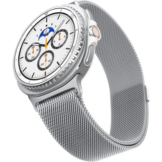 Каишка Spigen Metal Fit (AMP10121) - Samsung Galaxy Watch9 / Watch8 (40mm/44mm) / Watch8 Classic - Сребрист