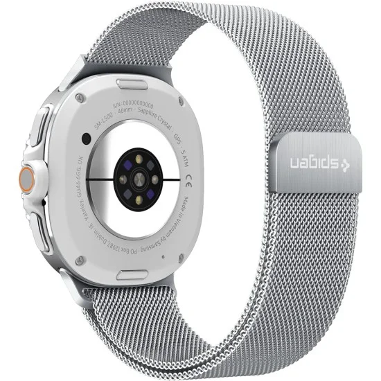 Каишка Spigen Metal Fit (AMP10121) - Samsung Galaxy Watch9 / Watch8 (40mm/44mm) / Watch8 Classic - Сребрист