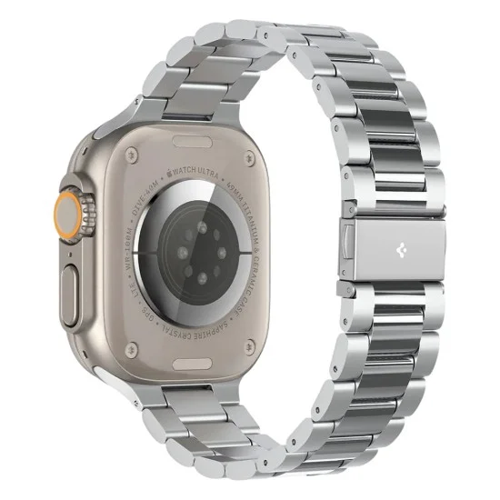 Каишка Spigen - Modern Fit 316L (AMP06356) - Apple Watch 12/11/10/9/8/7/SE (3/2/1 Gen)/6/5/4/ Ultra 4/3/2/1 (44/45/46/49mm) - Сребърен